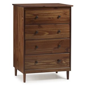 lot 21653 image: 4 Drawer Solid Wood Dresser in Walnut
