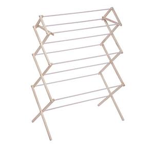 lot 21667 image: Honey-Can-Do DRY-01174 Indoor Clothes Drying Rack, Wood