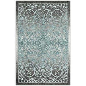 lot 21702 image: Maples Rugs Pelham Vintage Area Rugs for Living Room & Bedroom Made in USA, 34 x 5, GreyBlue