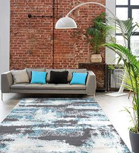 lot 21707 image: Ottomanson RIX3163-5X7 Area Rug, 5 ft 3 in x 7 ft, Gray
