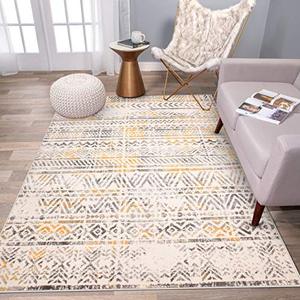 lot 21708 image: Rugshop Geometric Bohemian Design Area Rug 33 x 5 Yellow
