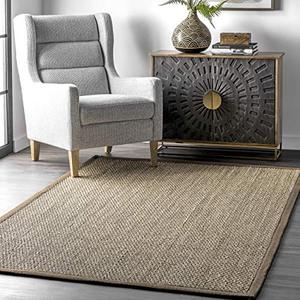 lot 21731 image: nuLOOM Elijah Natural Seagrass Farmhouse Area Rug, 3 x 5, Brown