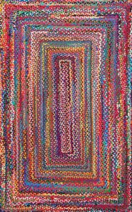 lot 21737 image: nuLOOM Tammara Hand Braided Area Rug, 6 ft, Multi
