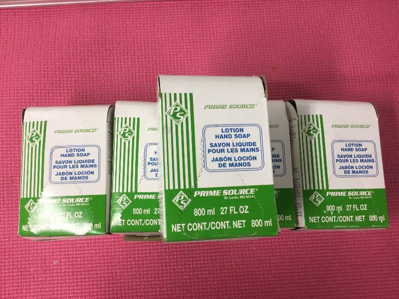 lot 1058 image: Lot of 5 Prime Source Lotion Hand Soap