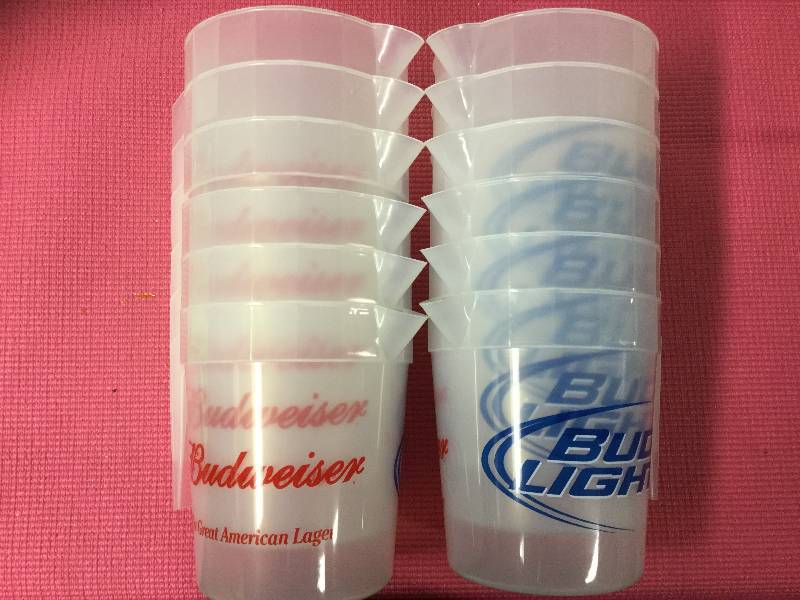 lot 1061 image: Lt of 12 Bud Light Budweiser Beer Pitcher