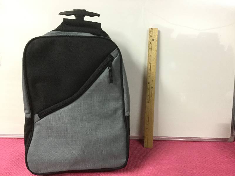 lot 1080 image: GreyBlack Rolling Backpack wpull-out Handle and Laptop section.