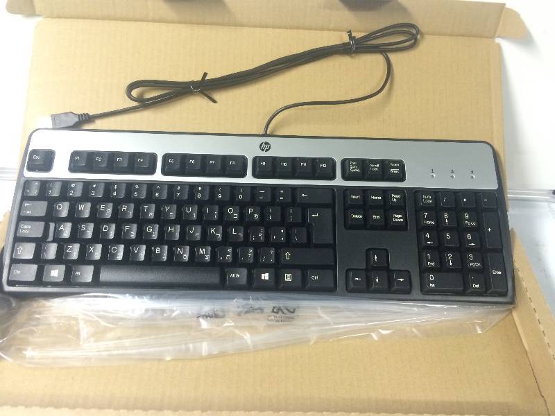 lot 1181 image: Lot of 2 HP USB Keyboards HE