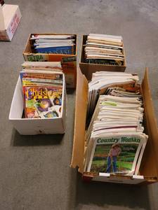 lot 135 image: Assorted Magazines (Christmas, Crafts, Ks Magazine, Woodworking, Country Woman, and Nature)