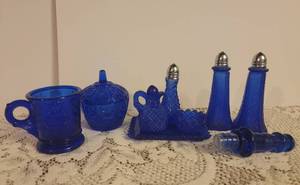 lot 148 image: Vintage Cobalt Blue Glass
