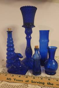 lot 149 image: Vintage Cobalt Blue Glass