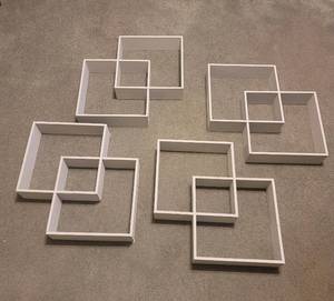 lot 158 image: 4 Floating Wall Shelves
