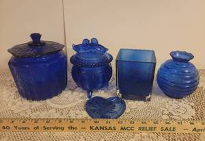 lot 159 image: Cobalt Blue Glass