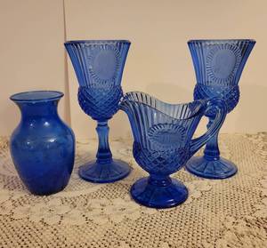 lot 162 image: Cobalt Blue Glass