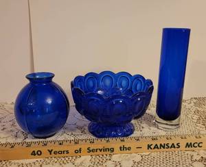 lot 163 image: Cobalt Blue Glass