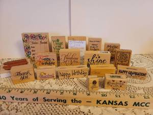 lot 184 image: Scrapbooking Stamps (Quotes, All Occasion, Birthday, and Invitations)