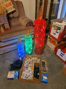 lot 222 image: Candle Lights (work) and Christmas Lights