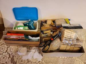 lot 237 image: Wood Craft Supplies and Marking Supplies