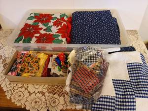 lot 242 image: Quilting Material (Tote Included)