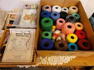 lot 245 image: Sewing Thread and Project Pieces