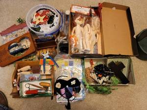 lot 265 image: Craft Supplies, Doll Making Supplies, and Misc