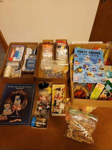 lot 277 image: Craft Supplies (Beads, Pattern Books, Party Favors, and Elastic)