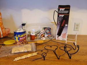 lot 378 image: Precision Hot Gun, Clothespins, Wire Decor, and Floral Wire