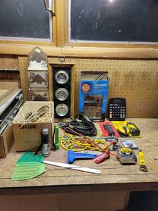 lot 460 image: Bungie Straps, Metal Mail Slot, Barometer, and misc.