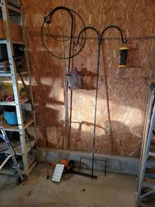 lot 519 image: 2 Shepherds Hooks and Electric Hedge Trimmer