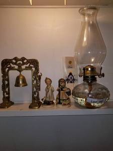 lot 53 image: Lamp, bell &amp figurine