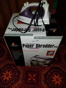 lot 68 image: iron & paper shredder