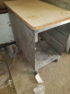 lot 240 image: Stainless steel table