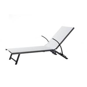 lot 7410 image: Oceanview Aluminum StackableFoldable Chaise Lounge with Adjustable Back - Alfresco Home