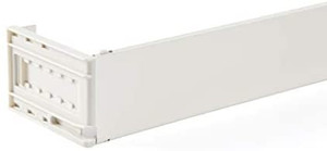 lot 7415 image: Kenney Classic 2.5 Adjustable Projection, 48 to 86-Inch Wide Pocket Curtain Rod, White