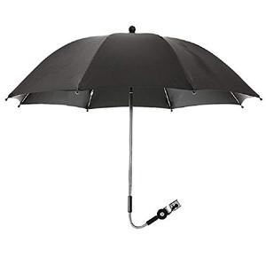 lot 7423 image: Universal Baby Parasol, 360 Degree rotatable Parasol, Waterproof Umbrella for Trolley Bike Wheelchair Buggy Fishing, Bicycle Umbrella with Holder Clip Clamp (umbrella-black), A02