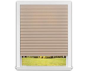 lot 7431 image: Redi Shade Original Light Filtering Pleated Paper Shade, 36 in x 72 in, 6-pack, Cafe