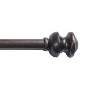 lot 7435 image: Kenney Kendall Standard Decorative Window Curtain Rod, 48-86, Antique Rust