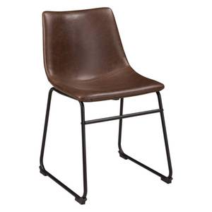lot 7455 image: Set of 2 Centiar Dining Upholstered Side Chair BrownBlack - Signature Design by Ashley