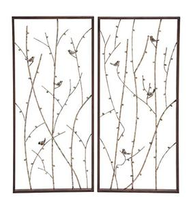 lot 20466 image: Metal Wall Decor 2 Assorted 14W, 32H - 54454