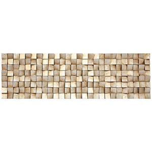 lot 20468 image: Empire Art Direct Textured, Hand Painted Primo Mixed Media Wood Sculpture, Decor,Ready to Hang,Living Room, Bedroom �� Office 3D Wall Art, 72 in. x 3.4 in. x 22 in, Tan