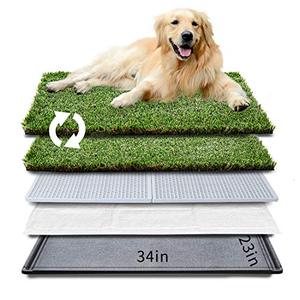 lot 22732 image: HQ4us Dog Grass pad with Tray Large Dog Litter Box Toilet 34���23��, 2�Artificial Grass for Dogs ,Pee pad, Realistic, Bite Resistance Turf, Less Stink, Potty for Balcony,