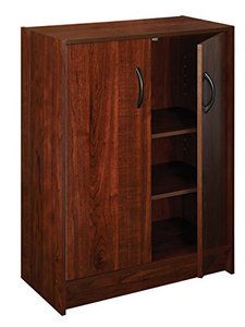 lot 22741 image: ClosetMaid, Dark Cherry 1307 Stackable 2-Door Organizer