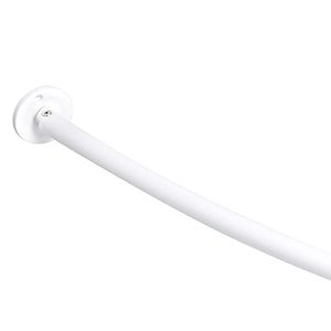 lot 22756 image: Amazon Basics Extendable Curved Shower Rod - 48 to 72, White