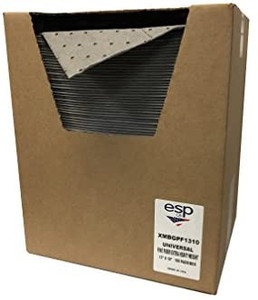 lot 27529 image: NPS Spill Control XMBGPF1310 Extra Heavy Absorbent,12 Gal Capacity, Polypropylene, Gray Pad (13 x 10) 100Box