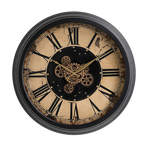 lot 27531 image: Glitzhome� 27.5-Inch Vintage Gear Wall Clock