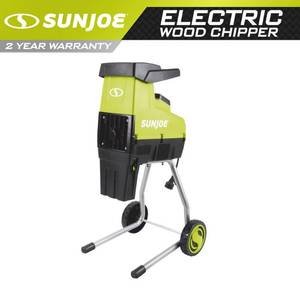 lot 27558 image: Snow Joe - 15-Amp 1.6-Inch Cutting Diameter Electric Silent Wood ChipperShredder
