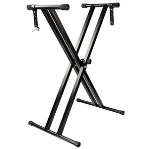 lot 27652 image: RockJam Adjustable Keyboard Stand with Locking Straps & Quick Release Mechanism