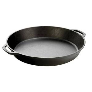 lot 27657 image: Lodge 17 Cast Iron Seasoned Skillet, L17Sk3, With Loop Handles