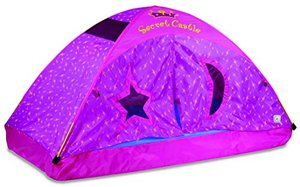 lot 29085 image: Pacific Play Tents 19720 Kids Secret Castle Bed Tent Playhouse - Twin Size , Yellow