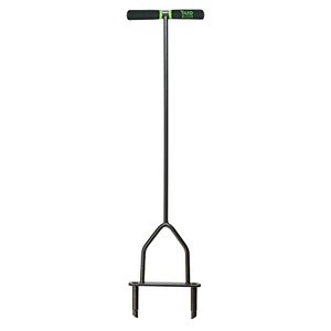 lot 29106 image: Yard Butler Lawn Coring Aerator Manual Grass Dethatching Turf Plug Core Aeration Tool ID-6C , Gray
