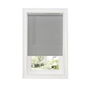 lot 29112 image: Achim Home Furnishings DSG236GY06 Cordless GII Deluxe Sundown 1 Room Darkening Mini Blind, Grey, 36 x 64